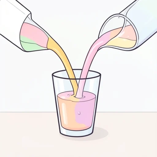 混じる - イラスト辞典