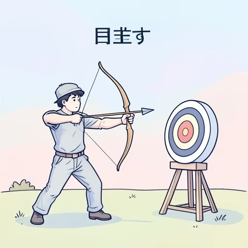 目指す - Từ điển minh họa