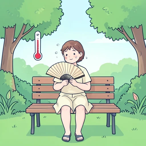 蒸し暑い - Illustrated Dictionary