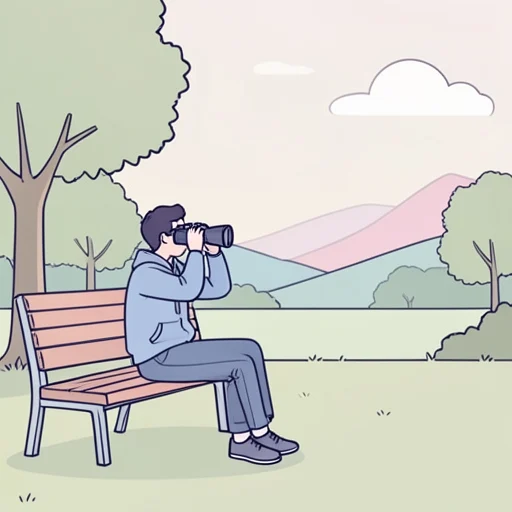 眺める - Diccionario ilustrado