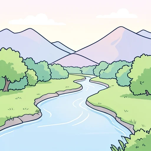 流れる - Kamus bergambar