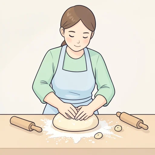 練る - Illustrated Dictionary