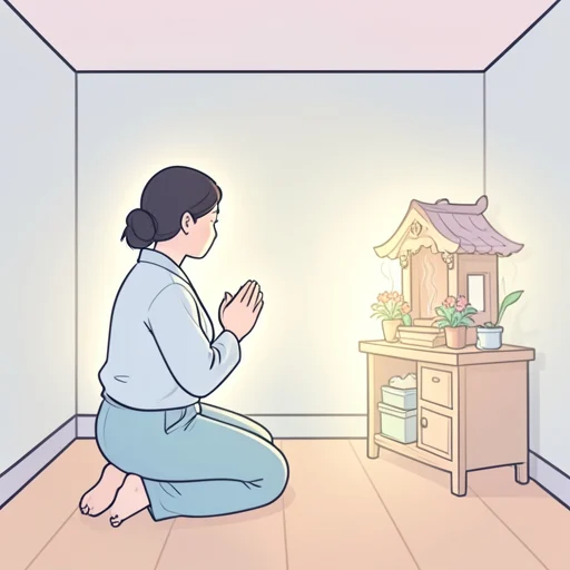 拝む - Từ điển minh họa