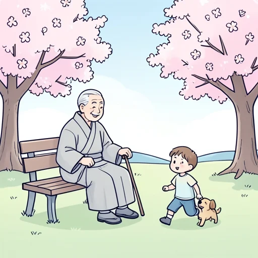 おじいさん - 그림 사전