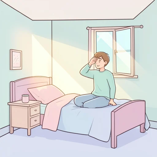 起きる - Illustrated Dictionary
