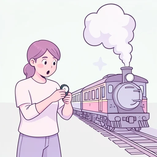 遅れ - พจนานุกรมภาพ