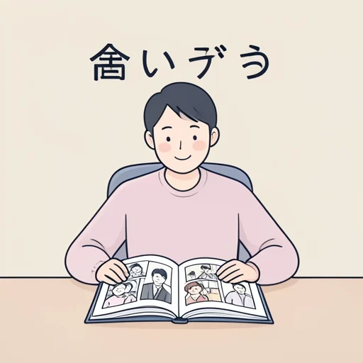 思い出す - 그림 사전