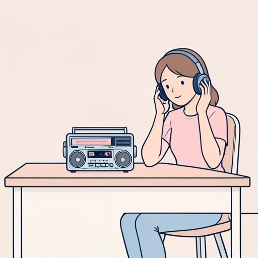 ラジオカセ - Từ điển minh họa