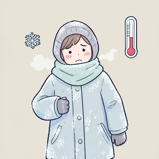 寒かった - 그림 사전