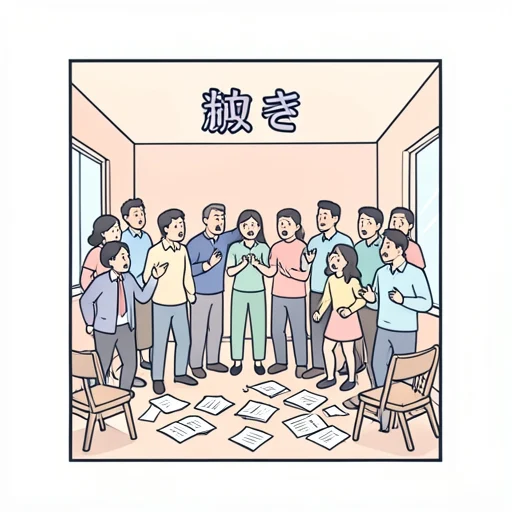 騒ぎ - Bildwörterbuch