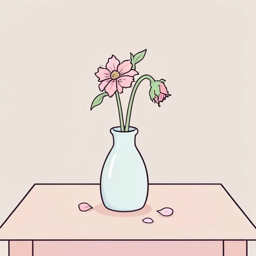 しぼむ - Diccionario ilustrado