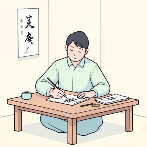 書道 - イラスト辞典