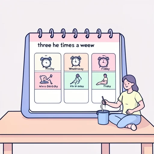 週に三回 - Illustrated Dictionary
