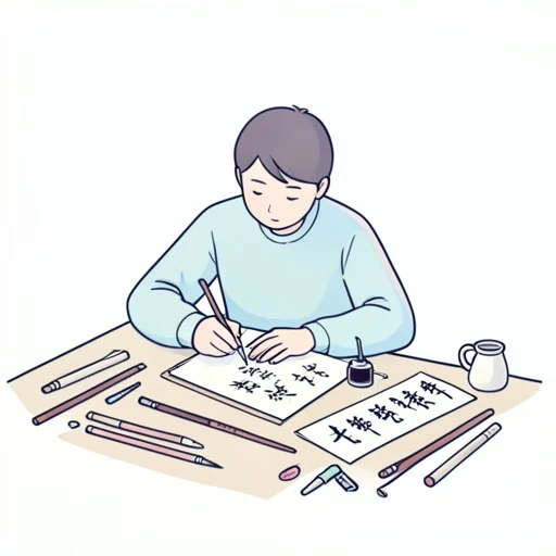 習字 - イラスト辞典