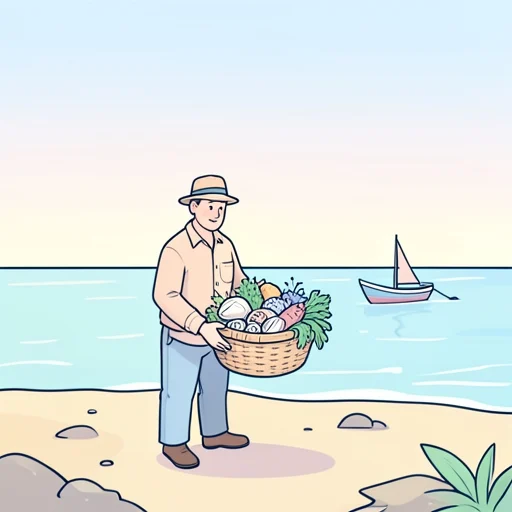 水産 - 그림 사전