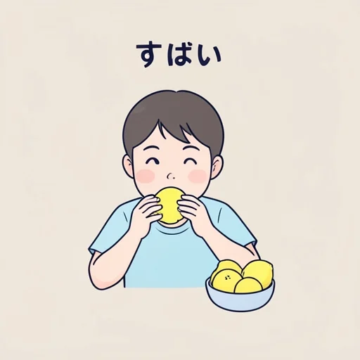 すっぱい - Diccionario ilustrado