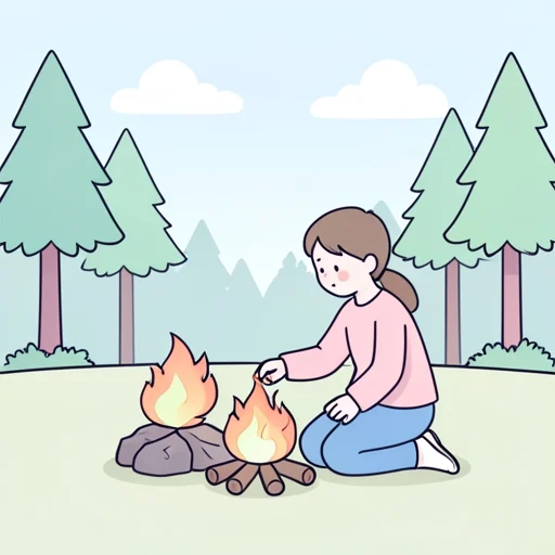 焚く - イラスト辞典