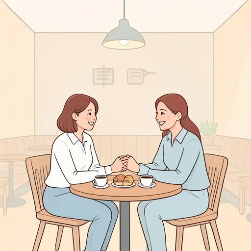 付き合う - Bildwörterbuch