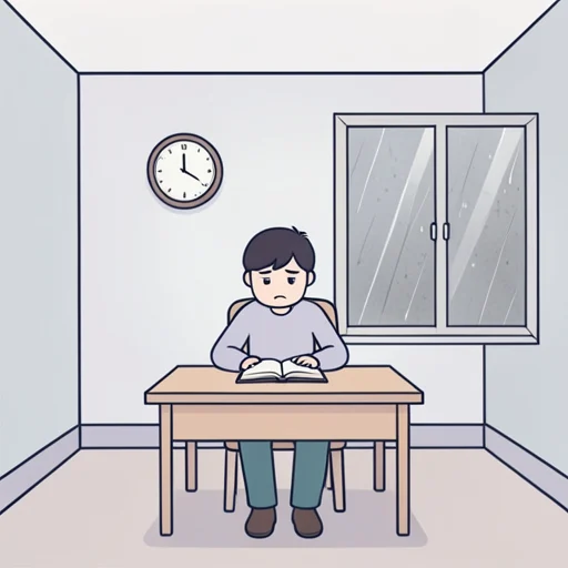 つまらない - 그림 사전