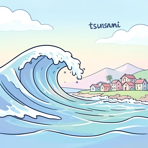 津波 - Illustrated Dictionary