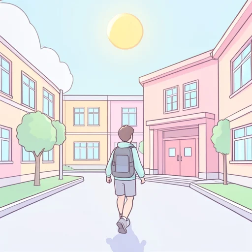 通学 - พจนานุกรมภาพ
