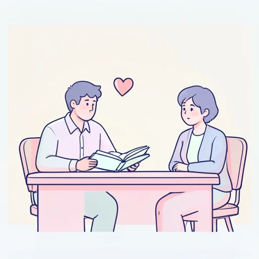 打ち明ける - イラスト辞典