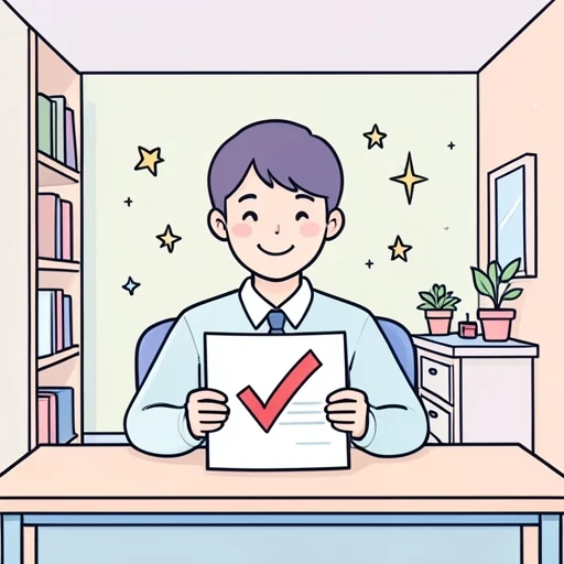 受かる - Illustrated Dictionary