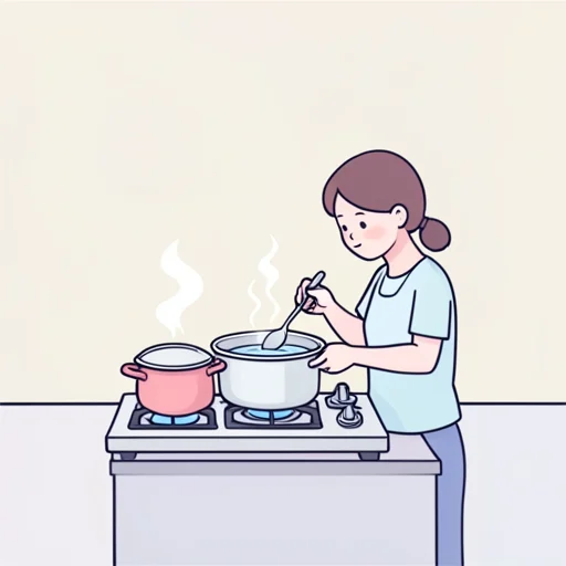 沸かす - พจนานุกรมภาพ