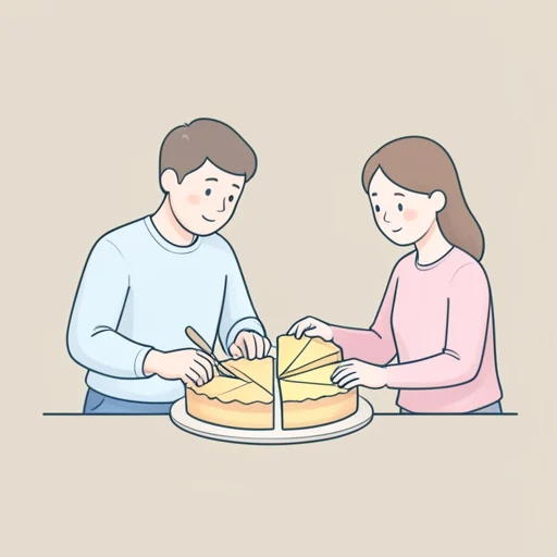分ける - 그림 사전