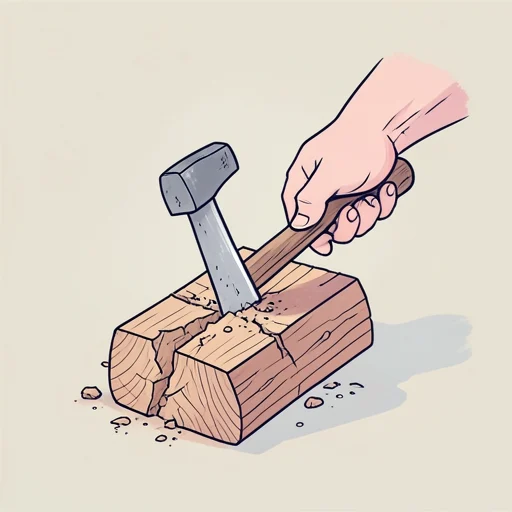 割れる - イラスト辞典