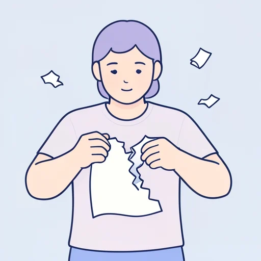 破れる - イラスト辞典