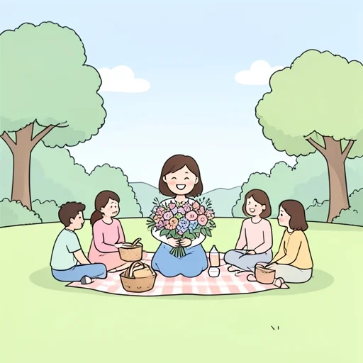 愉快 - 그림 사전