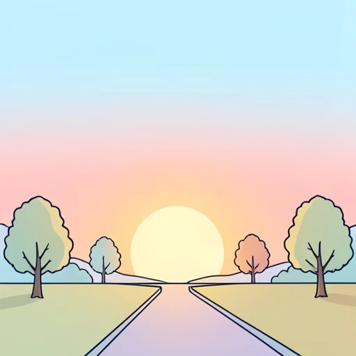 夕日 - Illustrated Dictionary